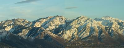 Snow covered Wasatch Mountain
