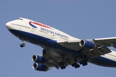 Head shot of BA 747-400