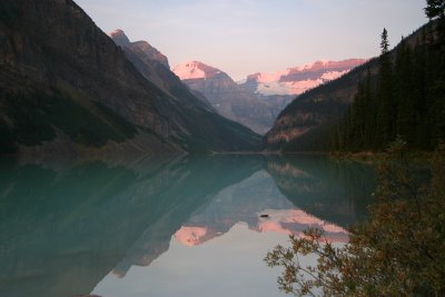 Early morning light over tranquil Lake Louise