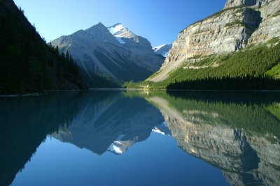 Kinny Lake and the reflection of Mt. Robson