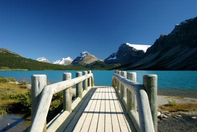Bridge to Bow Lake, Banff National Park