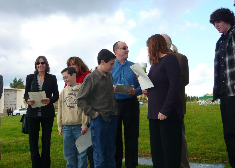 Gathering at the gravesite to honor Mike Zeitlin
