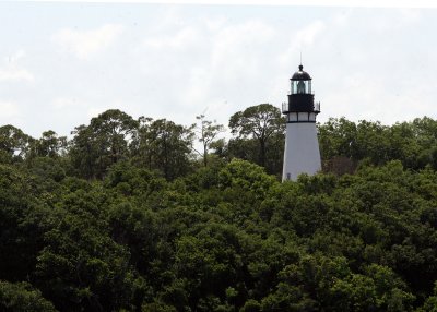 Except on tour days, the only way to see the Fernandina Beach, FL lighthouse is to view it from Fort Clinch State Park.