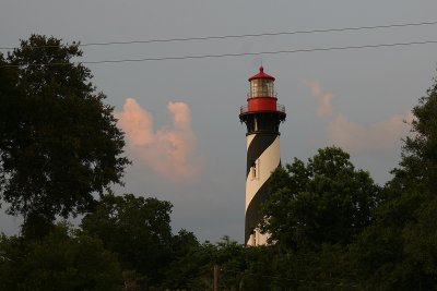 A room with a view: From my room at the Sleep Inn Mon. night, I  had a view of the St. Augustine lighthouse!  How perfect!