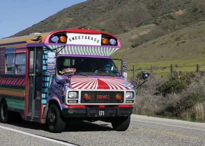 A cool Big Sur type bus passed, but no tour guide came. Finally someone waved down a park ranger to ask what was up.