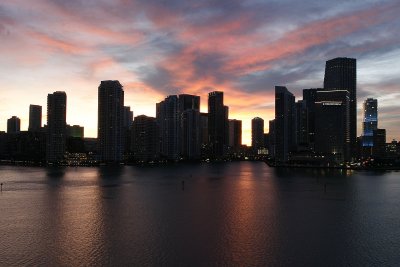 On Jan. 4, Jorge took us to the port to board Regatta.  We left Miami on an unusually cool (45 degree) evening.