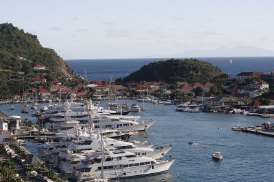 The next morning we woke up in Gustavia, St. Barthelemy, French West Indies.  There are big yachts in Gustavia!