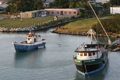 Boats in harbor before departing Antigua