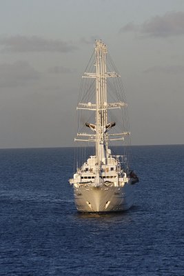 A Club Med ship was in St. Barts with us.