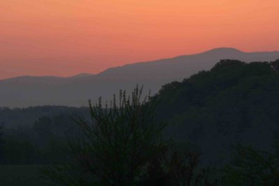 My reward for getting up early Friday to walk Allie & Joey was this beautiful sunrise, as seen from the corner of the hotel.