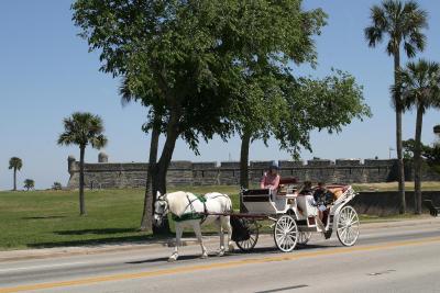 Fort and buggy in St. Augustine