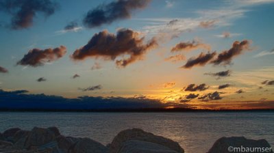 Sunset And Rocks