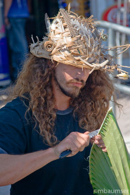 Making Palm Hats