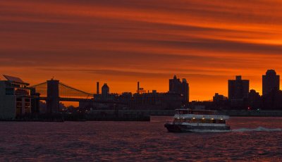 New York Waterway Sunrise