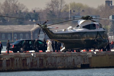 Pope Benedict XVI  Arrives in NYC