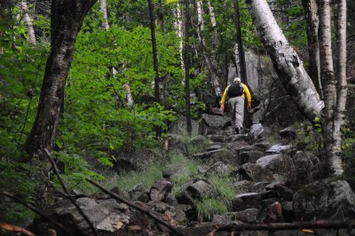 Rocky trail up to Artist Bluff 2