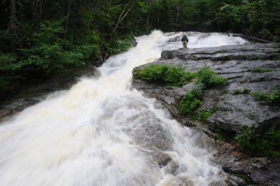 Brenda near the whitewater