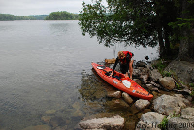 Launching the Kayaks on Long Lake