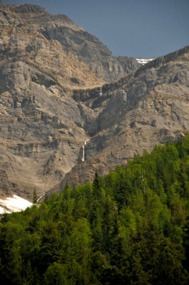 Tall waterfall on Mt. Robson