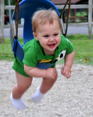 Swinging at the park