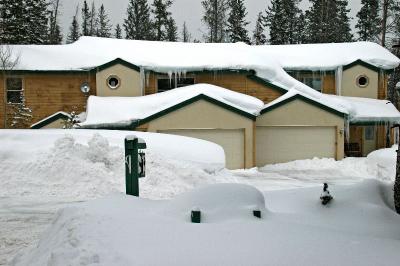 A snowed in house