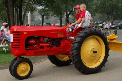 Jay in the tractor parade