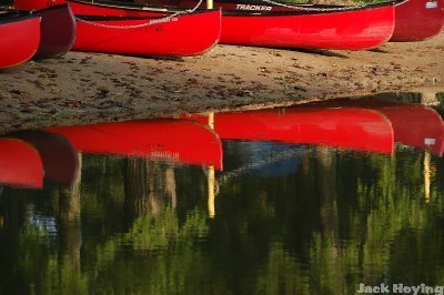 Early Morning Canoe Reflections