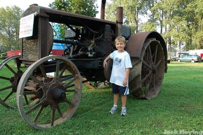 Nolan with a 1928 Minneapolis tractor