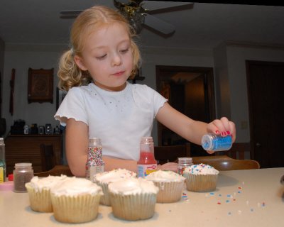 Decorating the Cupcakes