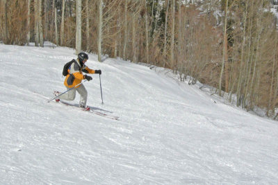 Day 3, Vail, Linie on his Telemark Skis
