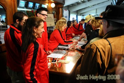 Makers Mark Ambassadors sign-in desk