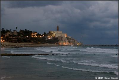 Jaffa at sunset on a winter day