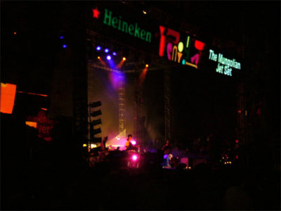 Night open-air concert on the beach