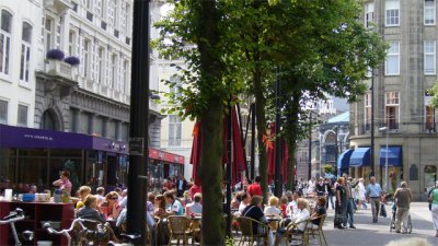 People enjoying the nice weather