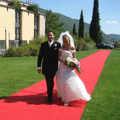 Red carpet arrival at the Grand Hotel Assisi
