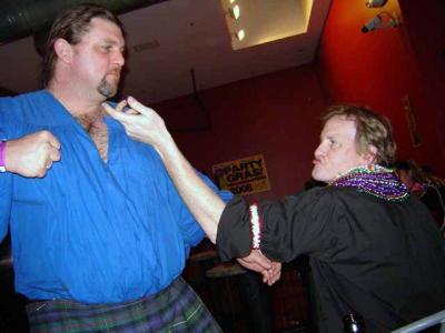 Shaggy, I'm gonna pound you if you don't stop doin that cootchy coo thing to my chin!