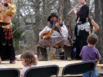 Cedric playing for the Belly Dancers.  He just loves his job