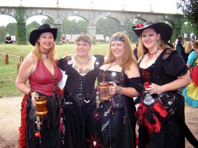 Wilma, Miranda, Cherry and Luna getting ready for the parade