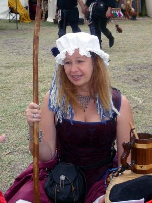 Wilma looking lovely holding a pucking stick