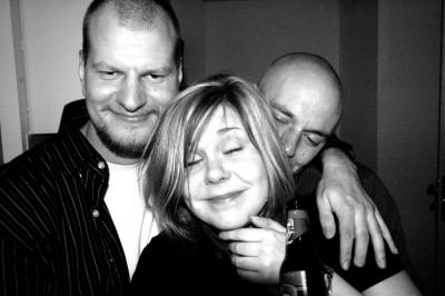 Mikko, Linnea and Aleksi. Drunk, no..