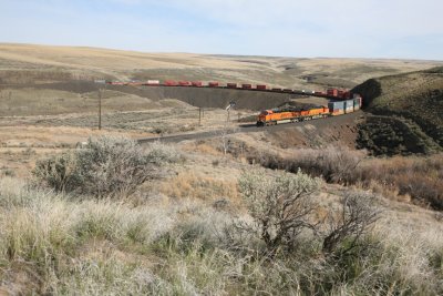 Eastbound train on Trinidad curve.