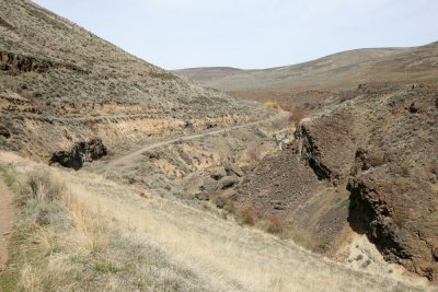 Looking north at Douglas Creek from above the former tunnel.