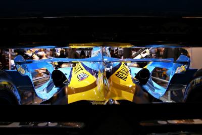 View through Alonso's rear wing!