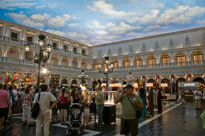 Inside the venetian casino in  las vegas