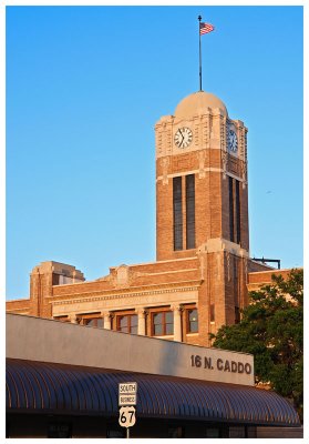 Clock tower of Johnson County Courthouse