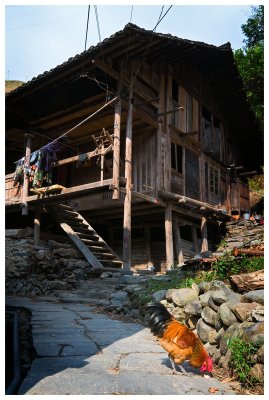 Typical 3-story House of Yao Minority