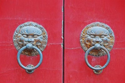 Door rings of the temple
