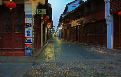 Empty street in early morning