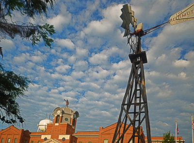 Old Windmill Across City Hall