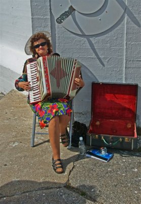 The accordion lady
